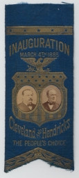 Cleveland-Hendricks Portrait Inaugural Ribbon, 1885