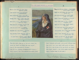 "On a Red Cross Hospital in Brittany" poem, with image of a nurse