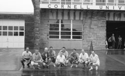 Cornell Crew Team of 1957 posing at reunion.