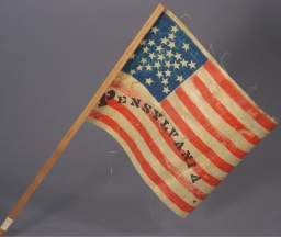 Missouri, New York, Pennsylvania, and West Virginia Flags, ca. 1876