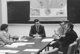 Rep. Matt McHugh with professors at the Mario Einaudi Center for International Studies.