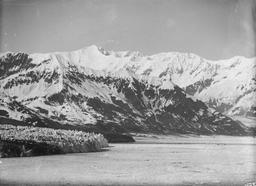 Long Focus Panorama of Four Pictures (279-282) of Turner and Hubbard Glaciers From Mountain Slope on West Side of Disenchantment Bay