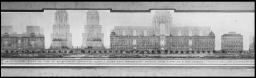 Lantern Slide No. 1208 Architectural study of type of development suggested along a raised east Waterfront