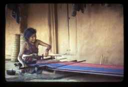 bhalche ko mahila tan bundai (भाल्चेको महिला तान बुन्दै / Woman Weaving Clothes from Bhalche)
