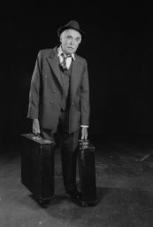 Harold Gould, M.A. '48, Ph.D. '53, in a 1997 production of Death of a Salesman.