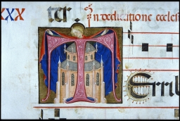 [Initial with a Saint] (from the Lombard Gradual)