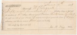 Printed slave bill of sale - $5800 for five named slaves