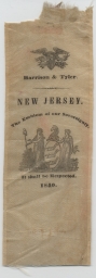 Harrison & Tyler / New Jersey Campaign Ribbon, 1840