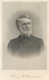 Henry Howard Houston (1820-1895), autographed portrait engraving, as an older man
