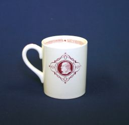 Wedgwood china (University of Pennsylvania Bicentennial, 1940), demitasse cup, Franklin medallion