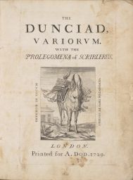Title page from The Dunciad, Variorum; with the Prolegomena of Scriblerus