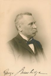 George Strawbridge (1844-1914), A.B. 1893, M.D. 1866, autographed portrait photograph