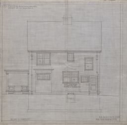 Residence for Mr. G. G. Robbins - Rear Elevation