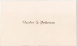 Charles G Patterson card