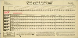 Voting Machine Sample Ballot: General Election, November 7, 1944