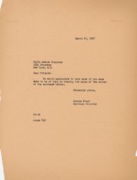George Starr to World Jewish Congress about Finding an Individual, March 1947 (correspondence)
