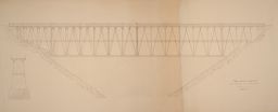 Tray Run Viaduct; Baltimore and Ohio Railroad; Elevation and Cross-Section