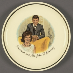 President and Mrs. John F. Kennedy Ceramic Portrait Plate