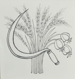 Spot decoration for "Letters from Petrarch" (wheat)