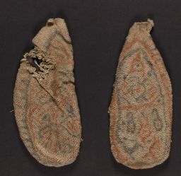 Woven pouch with painted decoration