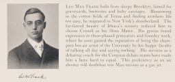 Class Book entry for Leo Max Frank
