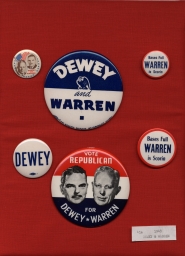 Dewey-Warren Campaign Buttons, ca. 1948