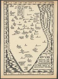 A Swell Map Of New York Shewing The Way Of The Transgressor. With Helpful Hints For The Man About Town