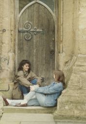 Stephanie Breidenbach '91 and Mary Roetzel '91 in London