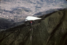 Hang glider over Quito
