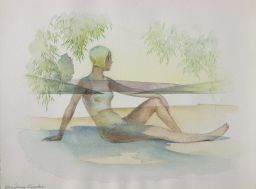Study for "Beebe Lake" (semi-transparent bather)