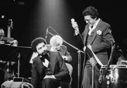 Hector Lavoe, Jose Madera, and Tito Puente at Madison Square Garden