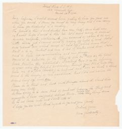 Nora Zhitlowsky to Rubin Saltzman Requesting IKUF Assistance, March 1946 (correspondence)