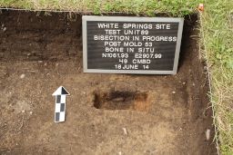 Cross-section of Post Mold 53 at the White Springs Site During Excavation 