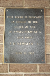 F.R. Newman Cornell Men's Lacrosse Room Dedication Plaque