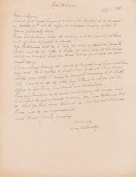 Nora Zhitlowsky to Rubin Saltzman Regarding Chaim Zhitlowsky Lodge, September 1944 (correspondence)