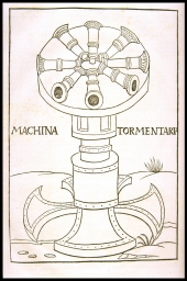 Machina Tormentaria [Rotating cannon] (from Valturius, On Warfare)