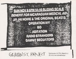 Gilman Street Project, 1987 November 08