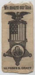 Grant We Mourn Our Loss Grand Army of the Republic Ribbon, ca. 1885