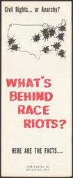 What's Behind Race Riots? Civil Rights  . . . Or Anarchy? Here Are the Facts.