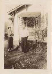 Ford Madox Ford and Janice Biala (holding cat) at Olivet