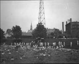 Swimmers near Girard College