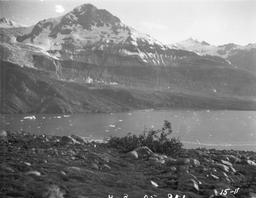 Panorama from north side of Nunatak fiord from elevation of 740 ft on gravel terrace