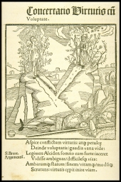 Concertatio Virtutis cum Voluptate [Contest between virtue and lust, or vice] (from Brant, Ship of Fools)
