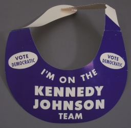 Kennedy-Johnson Paper Sun Visor, ca. 1960