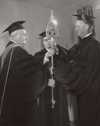 Inauguration of James A. Perkins, 7th president of Cornell University.