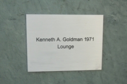Kenneth A. Goldman Lounge Plaque
