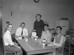 Male students on an experimental diet at the Home Economics School