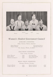 Cornell 1919 photograph of Women's Student Government Council, with Mary Honor Donlon, also known as Mary Donlon Alger