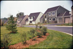 Becontree Lane single-family homes and curvilinear street (Reston, Virginia, USA)