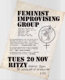 Poster for FIG gig at the Ritzy in Brixton